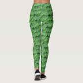 Green Ferns Natuur Pattern Leggings (Achterkant)