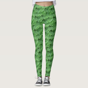 Green Ferns Natuur Pattern Leggings