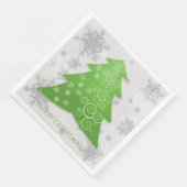 Green Festive-kerstboompapier Napels Servet (Hoek)