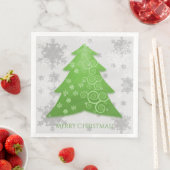 Green Festive-kerstboompapier Napels Servet (Insitu)