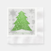 Green Festive-kerstboompapier Napels Servet (Voorkant)