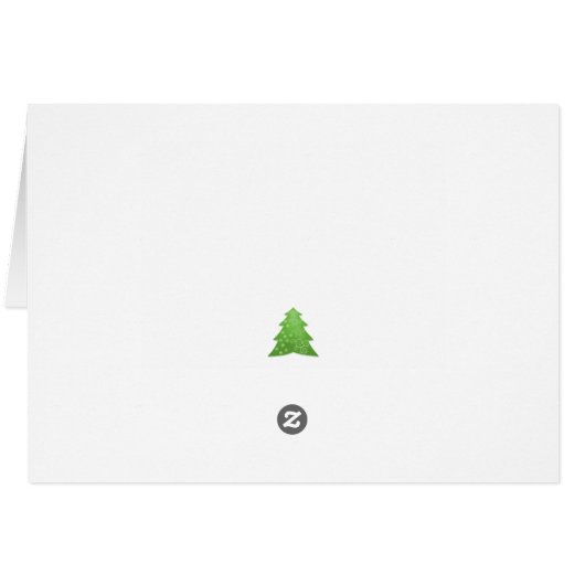 Green Festive kerstboomvakantie Kaart groet (Achterkant Horizontaal)