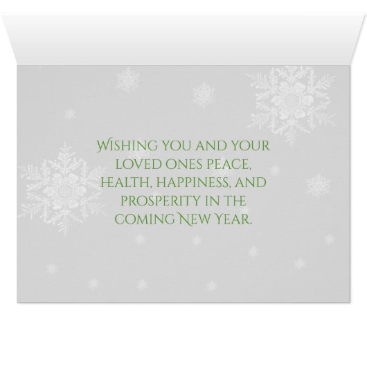 Green Festive kerstboomvakantie Kaart groet (Binenzijde Horizontaal (Onderkant))