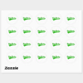 Green Field Hockey Ronde Sticker (Vel)