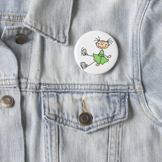 Green Figuur Skater Button (In situ)