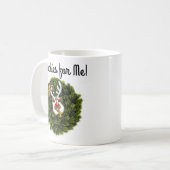 Green Fir Tree Munchies voor rendieren Koffiemok (Voorkant links)