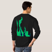 Green fire – Grünes Feuer – Flamme Flame Flames T-shirt (Achterkant volledig)