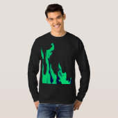 Green fire – Grünes Feuer – Flamme Flame Flames T-shirt (Voorkant volledig)