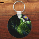 Green Fire Lawn Bowl, Keyring Sleutelhanger (Voorkant)