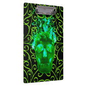 Green Fire Skull Klembord (Rechts)