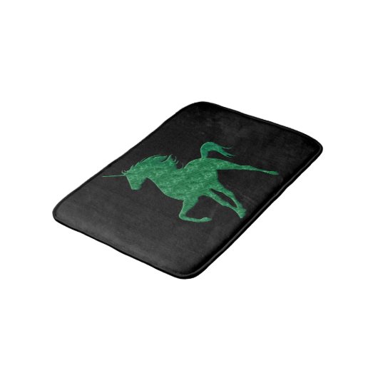 Green Fire Unicorn Bath Mat (Gekanteld)