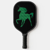 Green Fire Unicorn Pickleball Paddle (Achterkant)