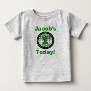 Green First Birthday Boy Shirt