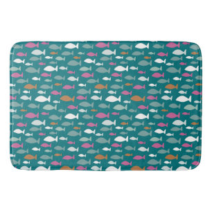 Green Fish Shoal Badmat