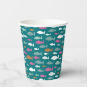 Green Fish Shoal Papieren Bekers (Voorkant)