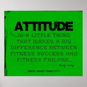 Green Fitness Poster met hoogte