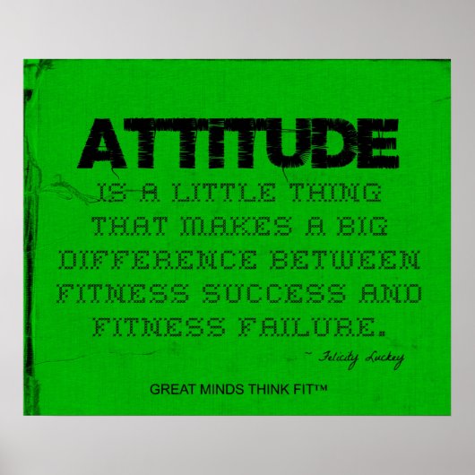 Green Fitness Poster met hoogte (Voorkant)