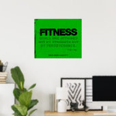Green Fitness Poster - Motivatie! (Thuiskantoor)