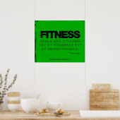 Green Fitness Poster - Motivatie! (Keuken)