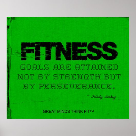 Green Fitness Poster - Motivatie! (Voorkant)