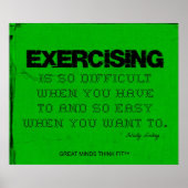 Green Fitness Poster - Oefening! (Voorkant)