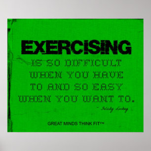 Green Fitness Poster - Oefening!