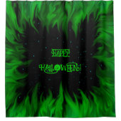 Green Flames in the Starlight Sky Douchegordijn (Voorkant)