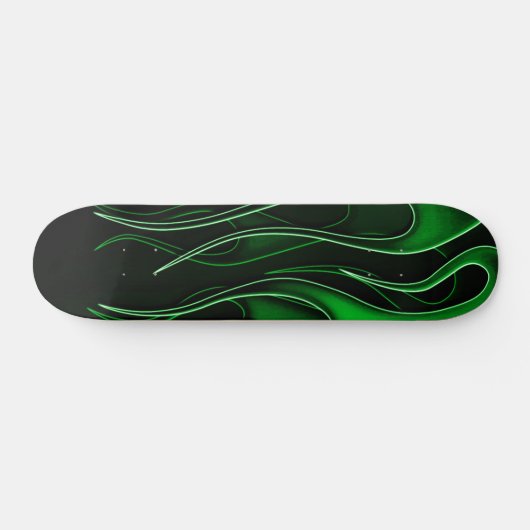 Green Flames Skateboard (Horizontaal)