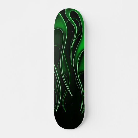 Green Flames Skateboard (Voorkant)