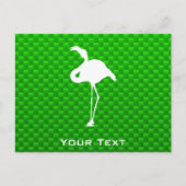 Green Flamingo Briefkaart (Voorkant)