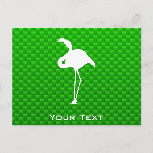 Green Flamingo Briefkaart (Voorkant)