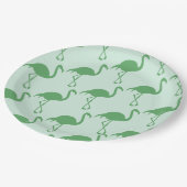 Green Flamingos Papieren Bordje (Gekanteld)