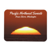 "Green Flash" bij zonsondergang in Ocean Shores, W Magneet (Horizontaal)