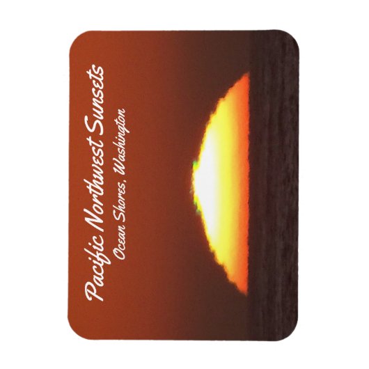 "Green Flash" bij zonsondergang in Ocean Shores, W Magneet (Verticaal)