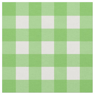 Green Flash & White Gingham Check Stof