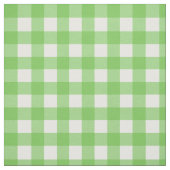 Green Flash & White Gingham Check Stof (Swatch)