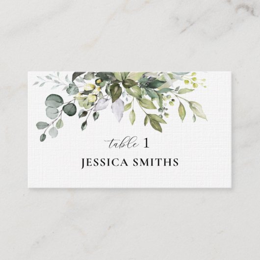 Green Flat Place Card Plaatskaartje (Voorkant)