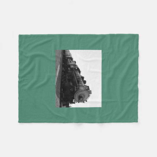 Green Fleece Blanket Steam Engine Deken (Voorkant (Horizontaal))