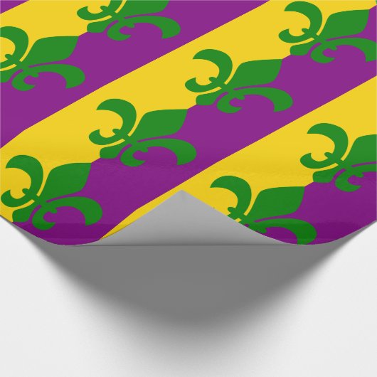 Green Fleur de Lis Cadeaupapier (Hoek)