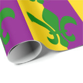 Green Fleur de Lis Cadeaupapier (Rol Hoek)