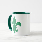 Green Fleur de Lis Mok (Voorkant links)