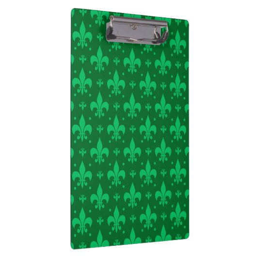 Green Fleur-de-lis Pattern Design Klembord (Rechts)