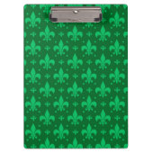 Green Fleur-de-lis Pattern Design Klembord (Voorkant)