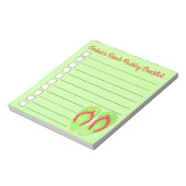 Green Flip Flop Sandals Beach Packing List Notitieblok (Linkerzijde)