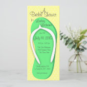 Green Flip Flop Vrijgezellenfeest Kaart (Staand voorkant)