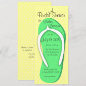 Green Flip Flop Vrijgezellenfeest Kaart (Voorkant / Achterkant)