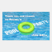 Green Floatie Pool Party Sticker (Voorkant)