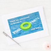 Green Floatie Pool Party Sticker (Envelop)