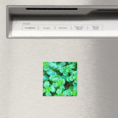 Green Floral Abstract Magneet (Insitu (Vaatwasser))