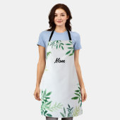 Green Floral Apron Schort (Gedragen)
